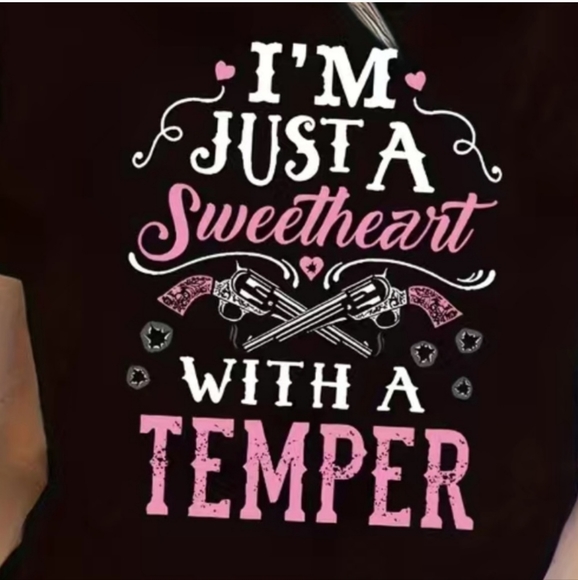 I'm Just a Sweetheart with a Temper Graphic Tee✨️ - Picture 2 of 9